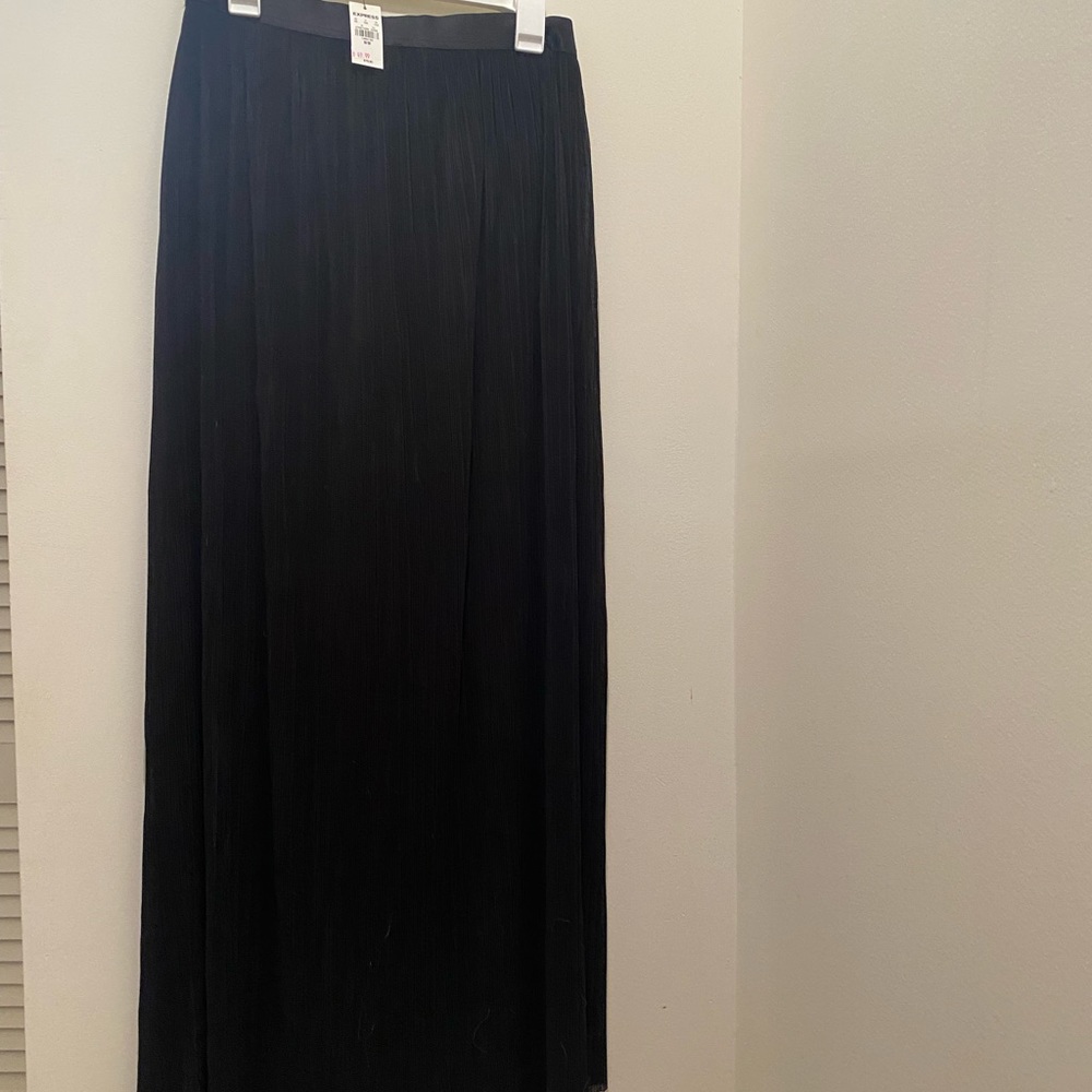 Express sheer open side pleated maxi skirt  - medium never worn
